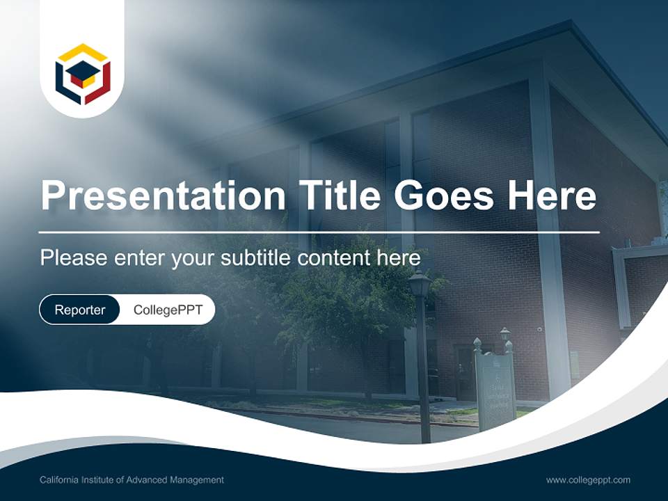 California Institute of Advanced Management Lecture Sharing and Networking Event PPT Template4:3 ratio PPT effect preview image4