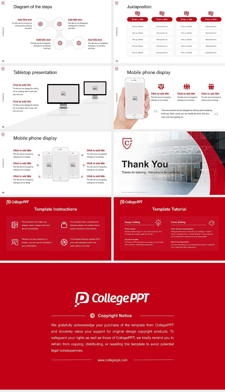 Capella University Competition/Entrepreneurship Contest PPT Template16:9 ratio PPT effect preview image9