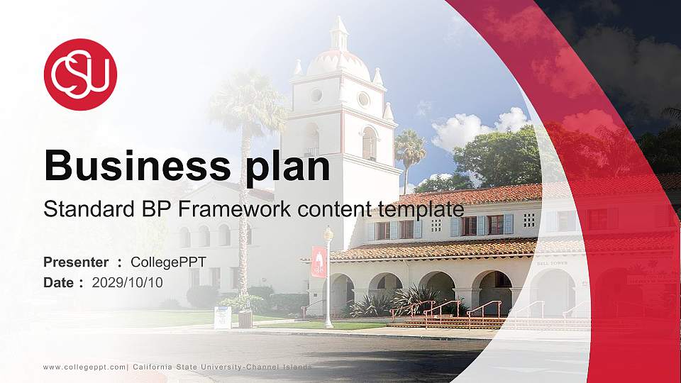 California State University-Channel Islands Competition/Entrepreneurship Contest PPT Template16:9 ratio PPT effect preview image