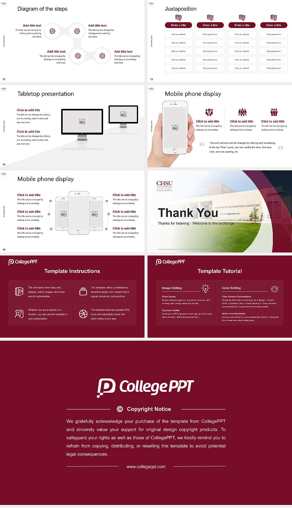 California Health Sciences University Competition/Entrepreneurship Contest PPT Template16:9 ratio PPT effect preview image9