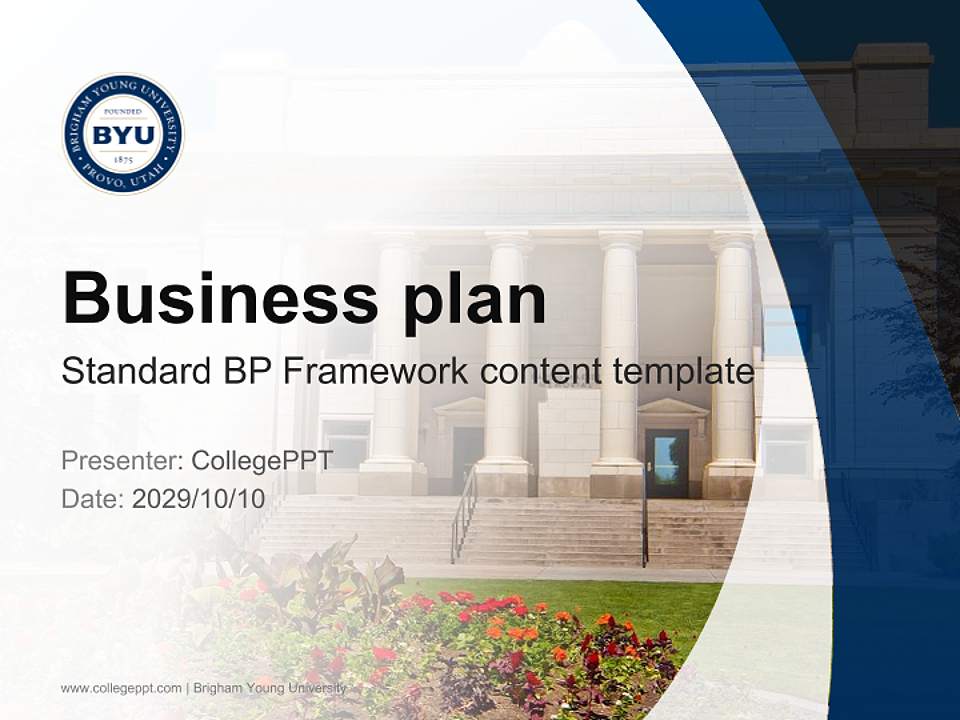 Brigham Young University Competition/Entrepreneurship Contest PPT Template4:3 ratio PPT effect preview image9