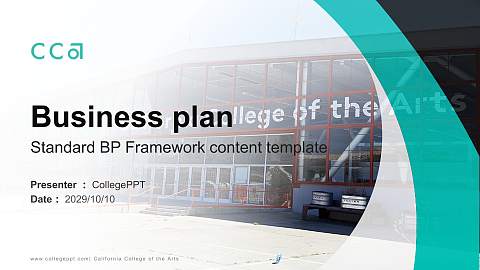California College of the Arts Competition/Entrepreneurship Contest PPT Template