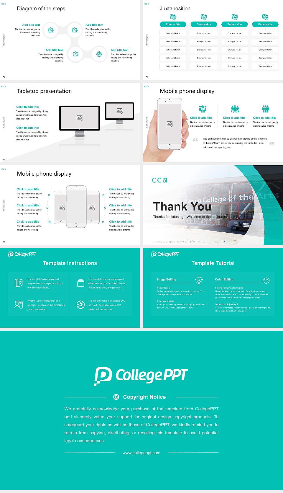 California College of the Arts Competition/Entrepreneurship Contest PPT Template16:9 ratio PPT effect preview image9