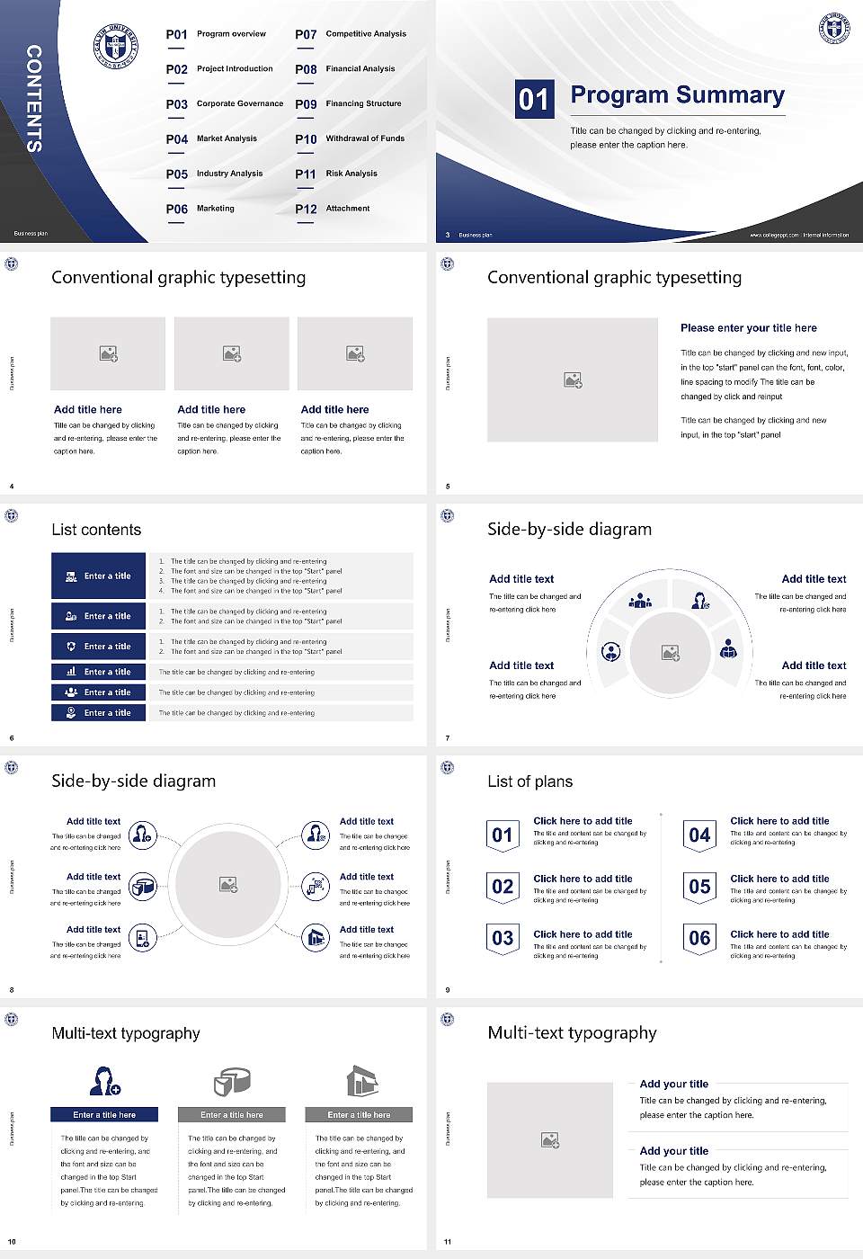 Calvin University Competition/Entrepreneurship Contest PPT Template16:9 ratio PPT effect preview image2