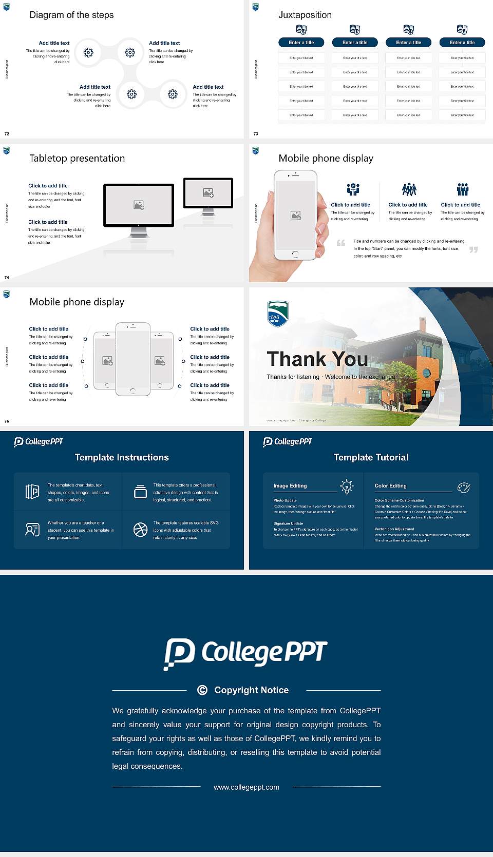 Champlain College Competition/Entrepreneurship Contest PPT Template16:9 ratio PPT effect preview image9