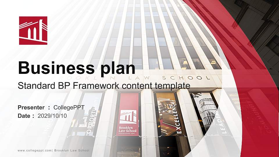 Brooklyn Law School Competition/Entrepreneurship Contest PPT Template16:9 ratio PPT effect preview image