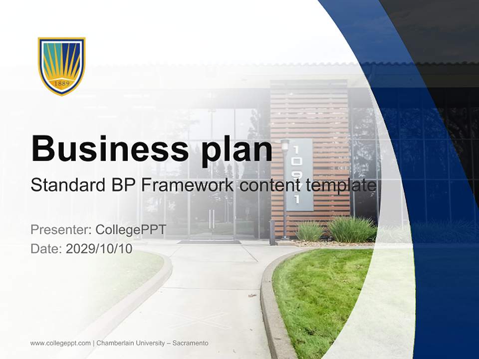 Chamberlain University – Sacramento Competition/Entrepreneurship Contest PPT Template4:3 ratio PPT effect preview image9