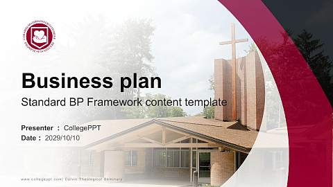 Calvin Theological Seminary Competition/Entrepreneurship Contest PPT Template