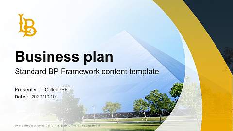 California State University-Long Beach Competition/Entrepreneurship Contest PPT Template