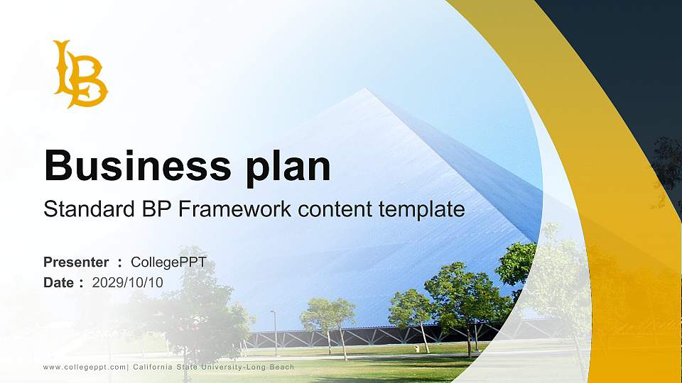 California State University-Long Beach Competition/Entrepreneurship Contest PPT Template16:9 ratio PPT effect preview image
