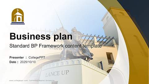 California Baptist University Competition/Entrepreneurship Contest PPT Template