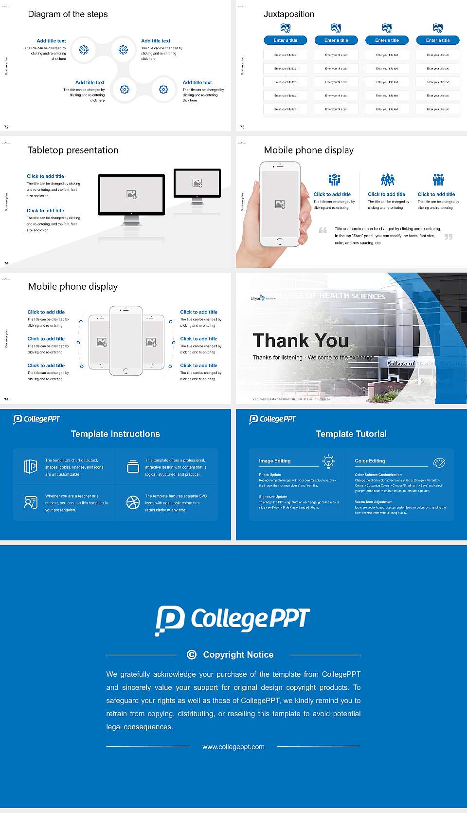 Bryan College of Health Sciences Competition/Entrepreneurship Contest PPT Template16:9 ratio PPT effect preview image9