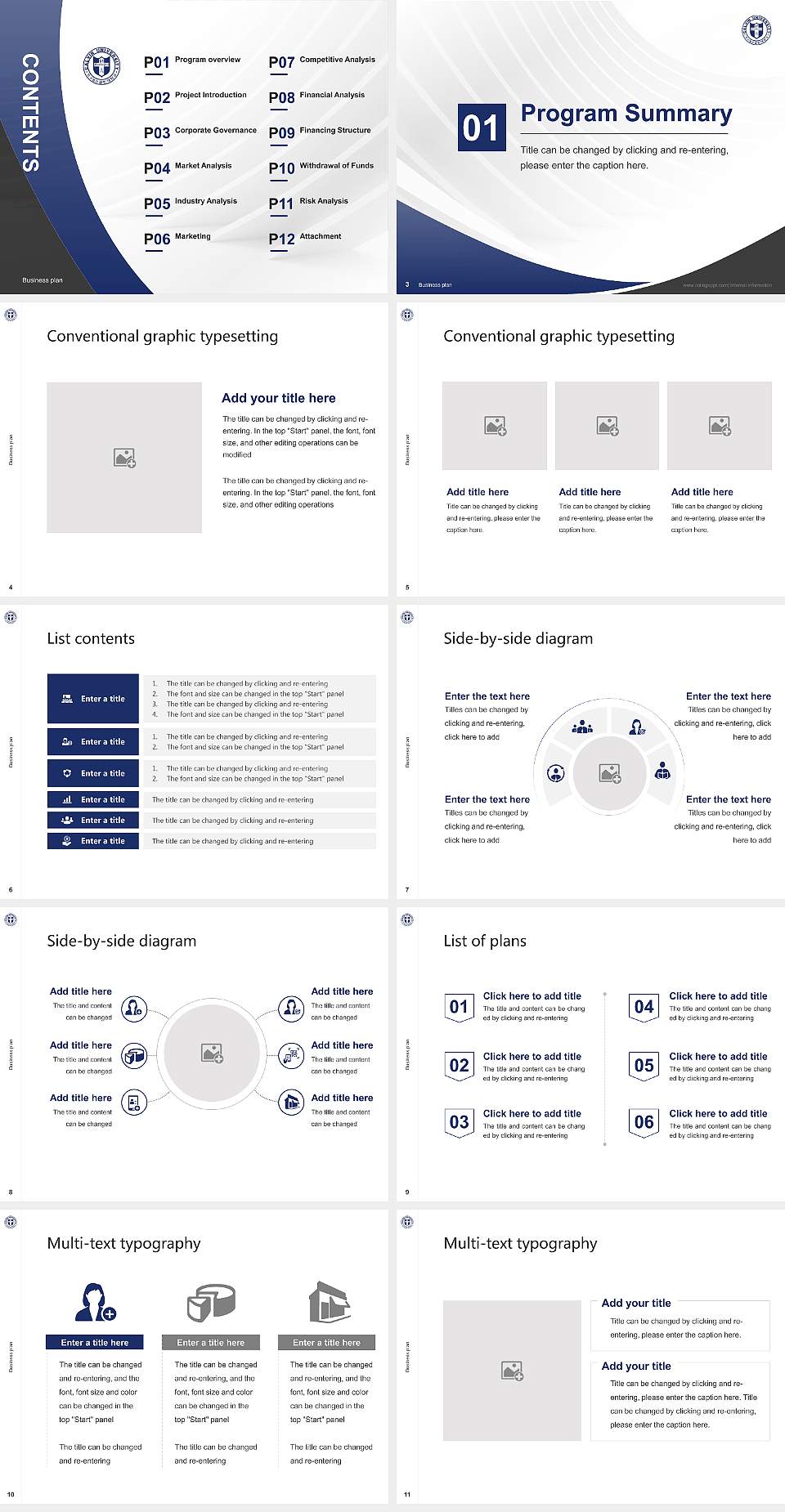 Calvin University Competition/Entrepreneurship Contest PPT Template4:3 ratio PPT effect preview image2