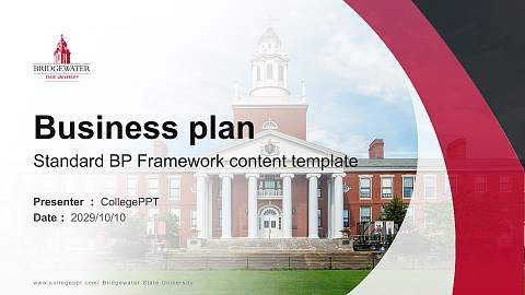 Bridgewater State University Competition/Entrepreneurship Contest PPT Template