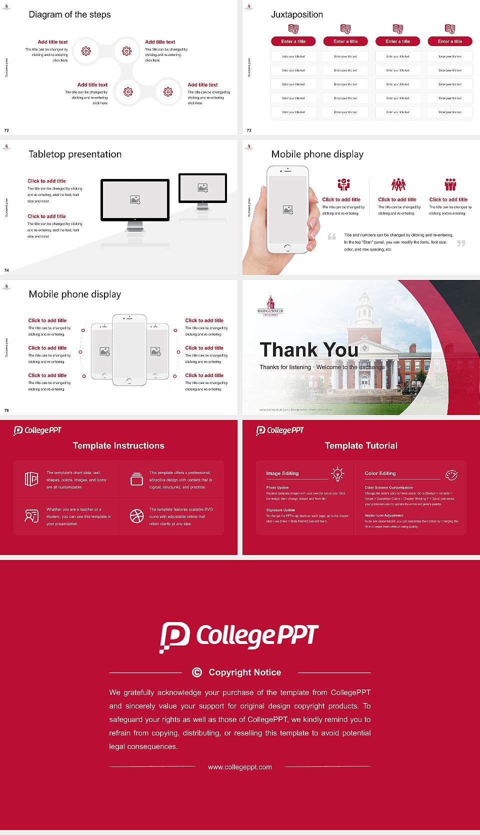 Bridgewater State University Competition/Entrepreneurship Contest PPT Template16:9 ratio PPT effect preview image9