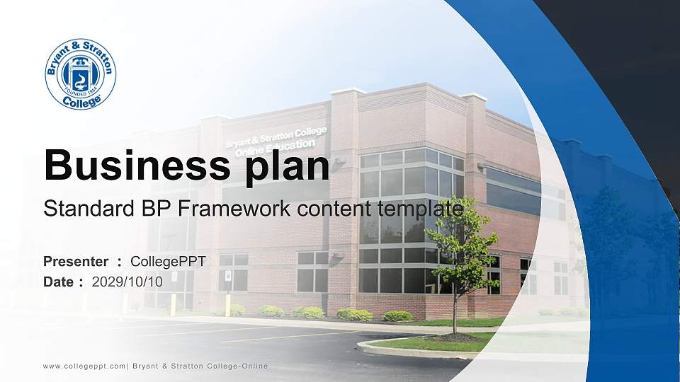 Bryant & Stratton College-Online Competition/Entrepreneurship Contest PPT Template16:9 ratio PPT effect preview image