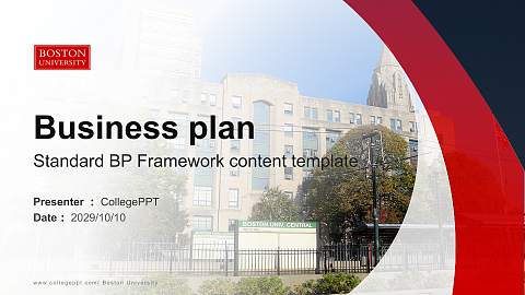 Boston University Competition/Entrepreneurship Contest PPT Template