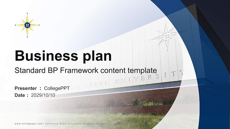 California State University Maritime Academy Competition/Entrepreneurship Contest PPT Template16:9 ratio PPT effect preview image