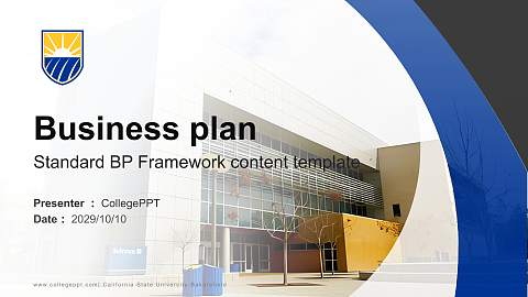 California State University-Bakersfield Competition/Entrepreneurship Contest PPT Template