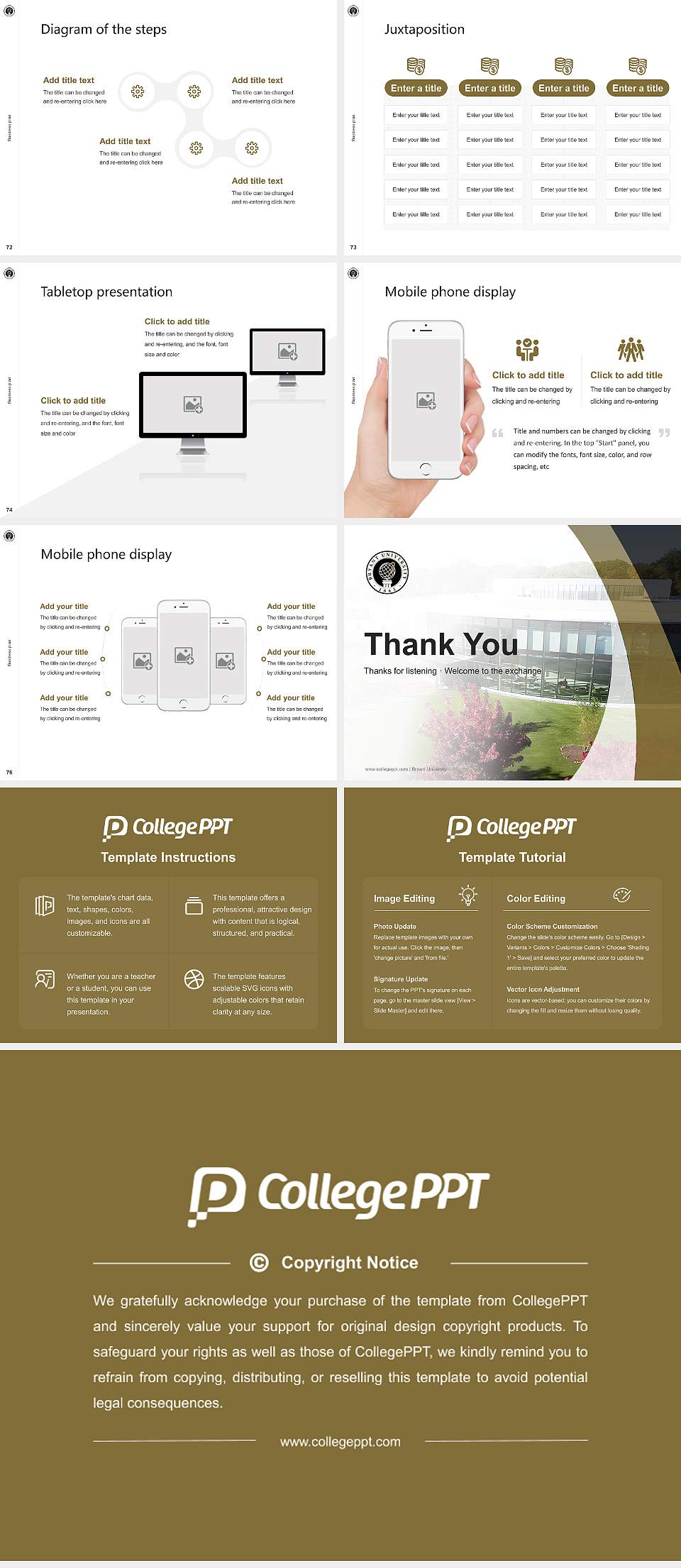 Bryant University Competition/Entrepreneurship Contest PPT Template4:3 ratio PPT effect preview image9