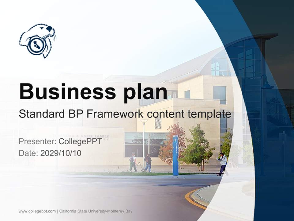 California State University-Monterey Bay Competition/Entrepreneurship Contest PPT Template4:3 ratio PPT effect preview image9