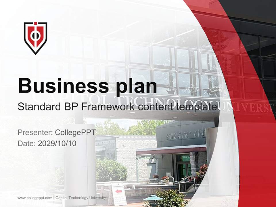 Capitol Technology University Competition/Entrepreneurship Contest PPT Template4:3 ratio PPT effect preview image9