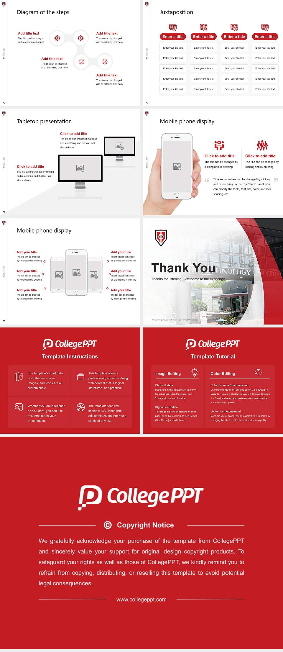Capitol Technology University Competition/Entrepreneurship Contest PPT Template4:3 ratio PPT effect preview image9