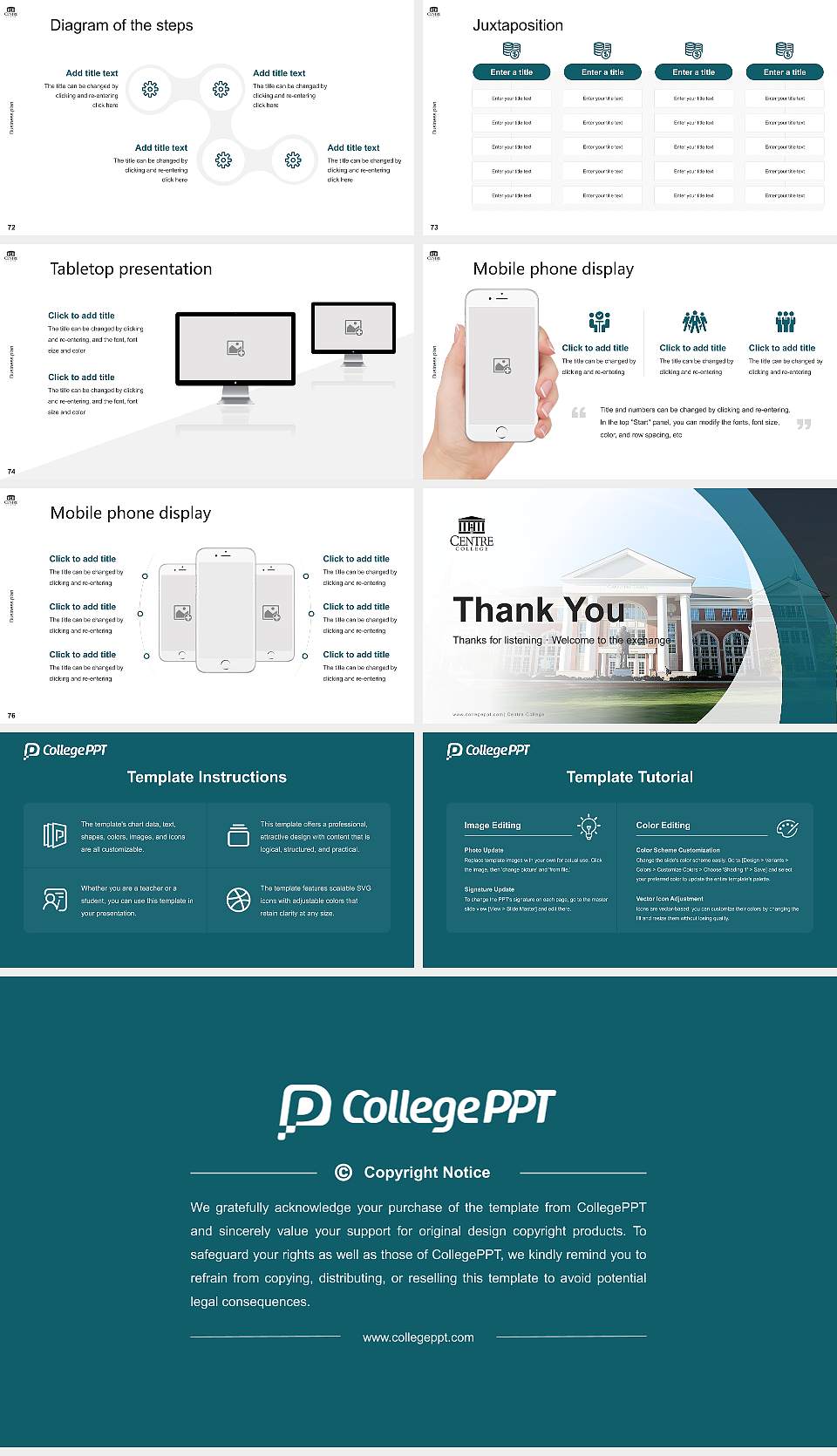 Centre College Competition/Entrepreneurship Contest PPT Template16:9 ratio PPT effect preview image9