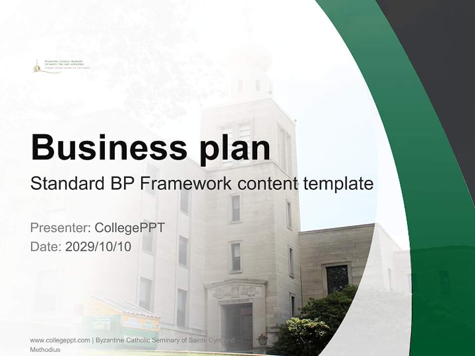 Byzantine Catholic Seminary of Saints Cyril and Methodius Competition/Entrepreneurship Contest PPT Template4:3 ratio PPT effect preview image9