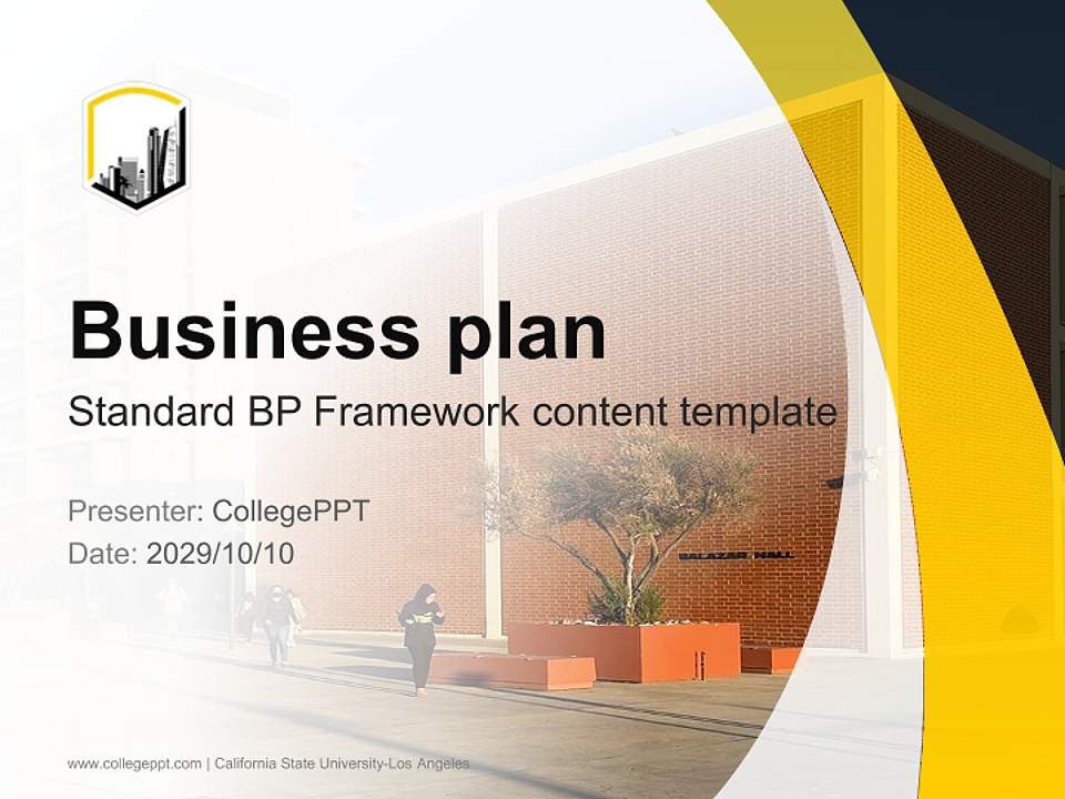 California State University-Los Angeles Competition/Entrepreneurship Contest PPT Template4:3 ratio PPT effect preview image9