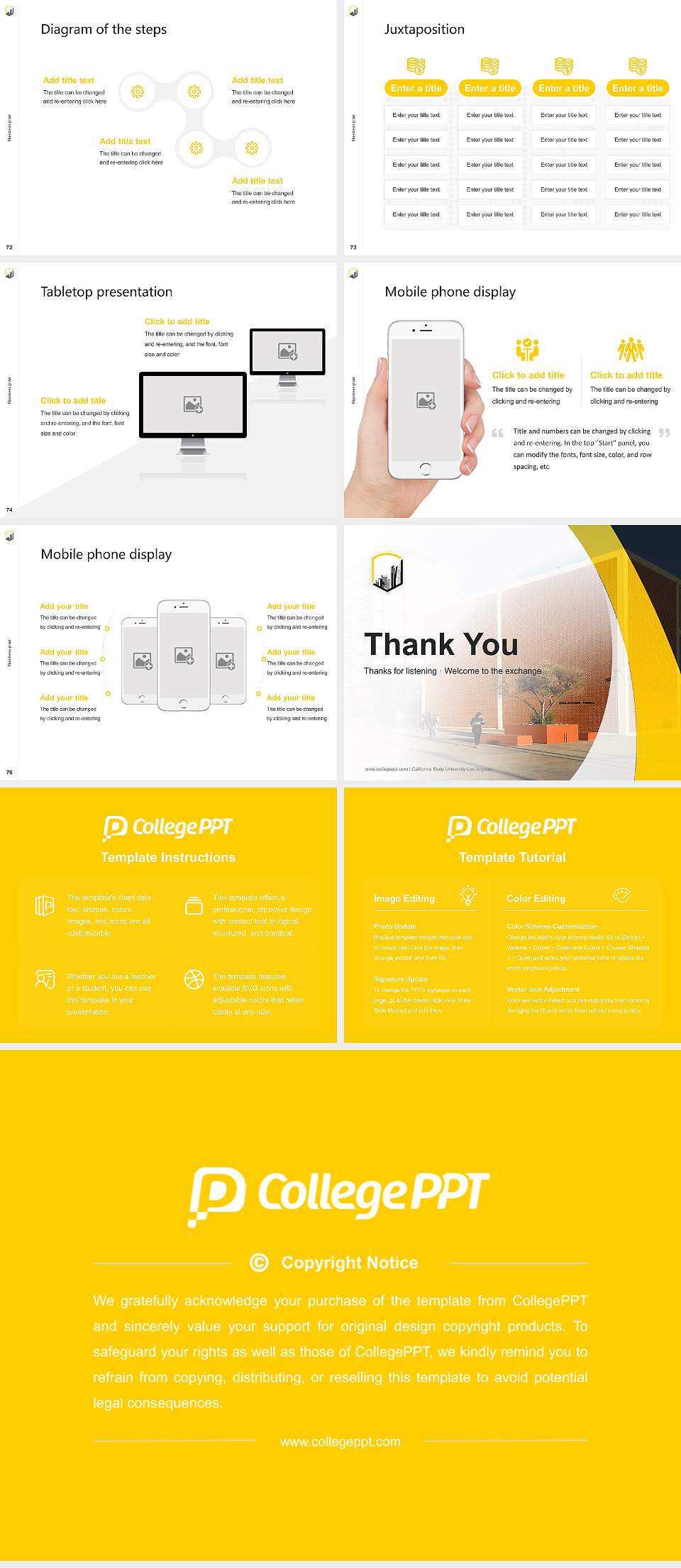 California State University-Los Angeles Competition/Entrepreneurship Contest PPT Template4:3 ratio PPT effect preview image9