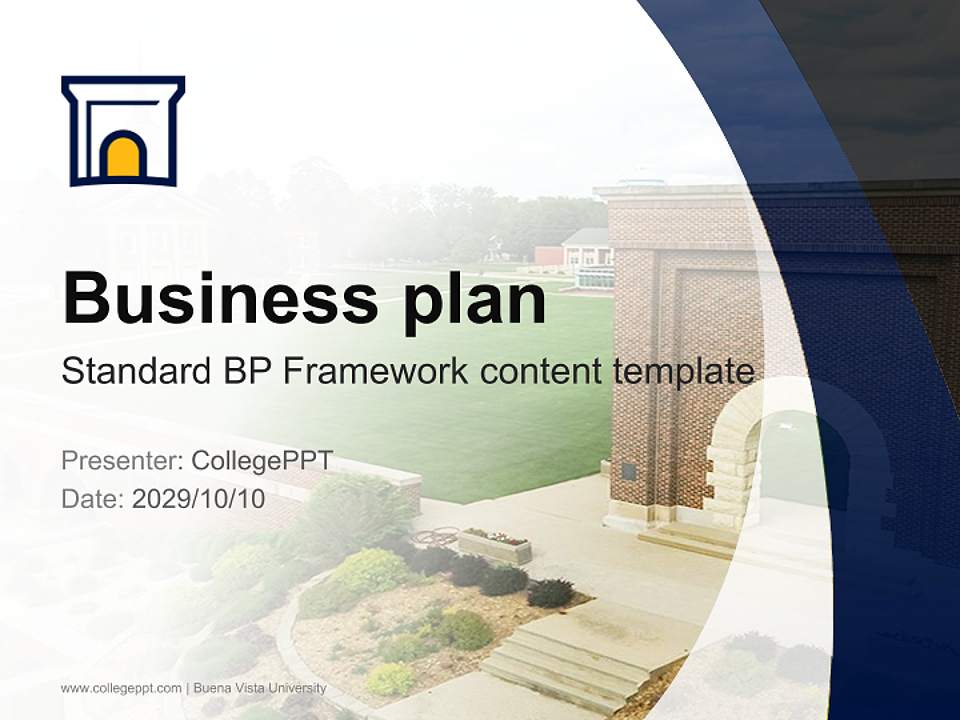 Buena Vista University Competition/Entrepreneurship Contest PPT Template4:3 ratio PPT effect preview image9