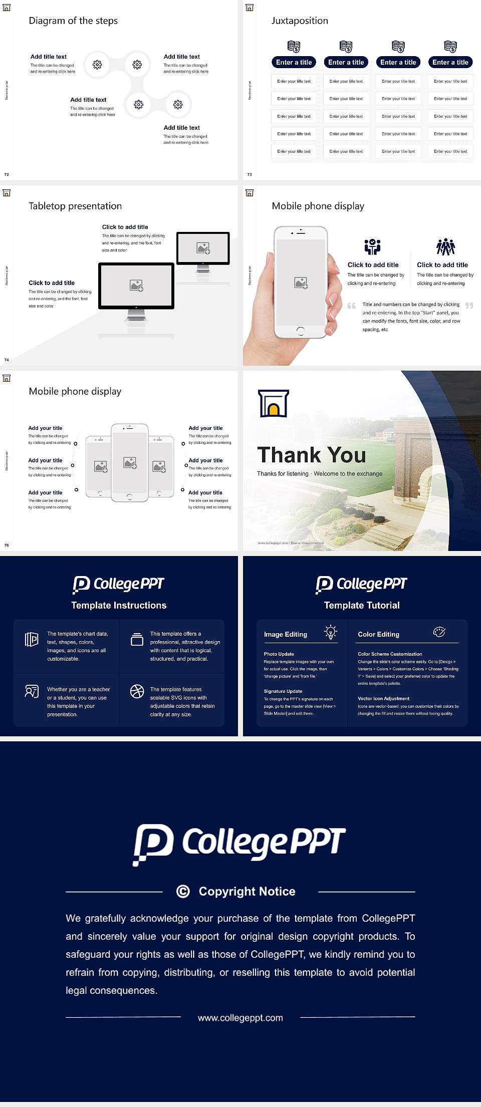 Buena Vista University Competition/Entrepreneurship Contest PPT Template4:3 ratio PPT effect preview image9
