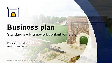 Buena Vista University Competition/Entrepreneurship Contest PPT Template