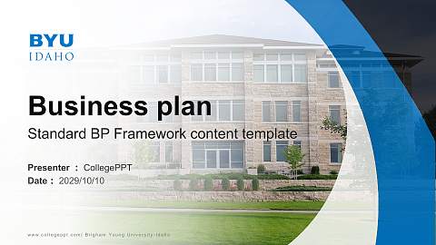 Brigham Young University-Idaho Competition/Entrepreneurship Contest PPT Template