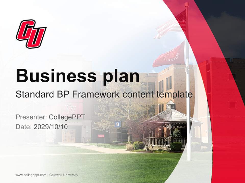 Caldwell University Competition/Entrepreneurship Contest PPT Template4:3 ratio PPT effect preview image9