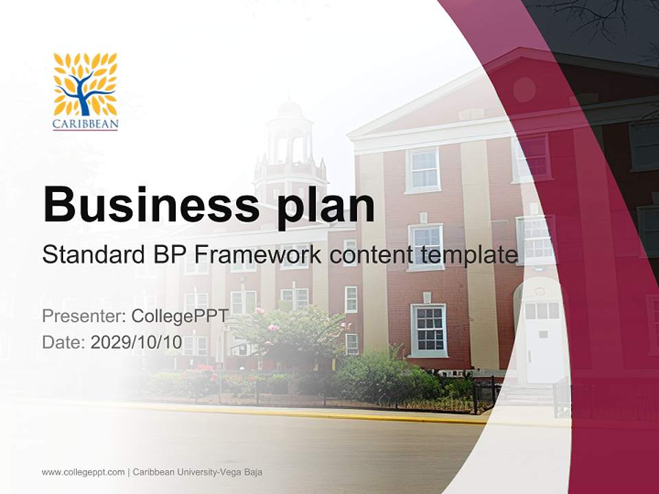 Caribbean University-Vega Baja Competition/Entrepreneurship Contest PPT Template4:3 ratio PPT effect preview image9