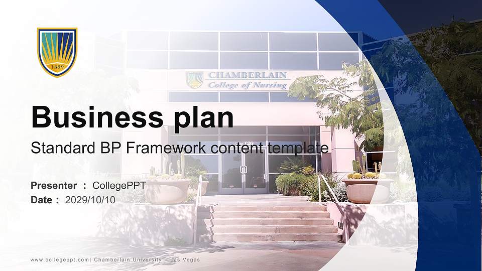 Chamberlain University – Las Vegas Competition/Entrepreneurship Contest PPT Template16:9 ratio PPT effect preview image