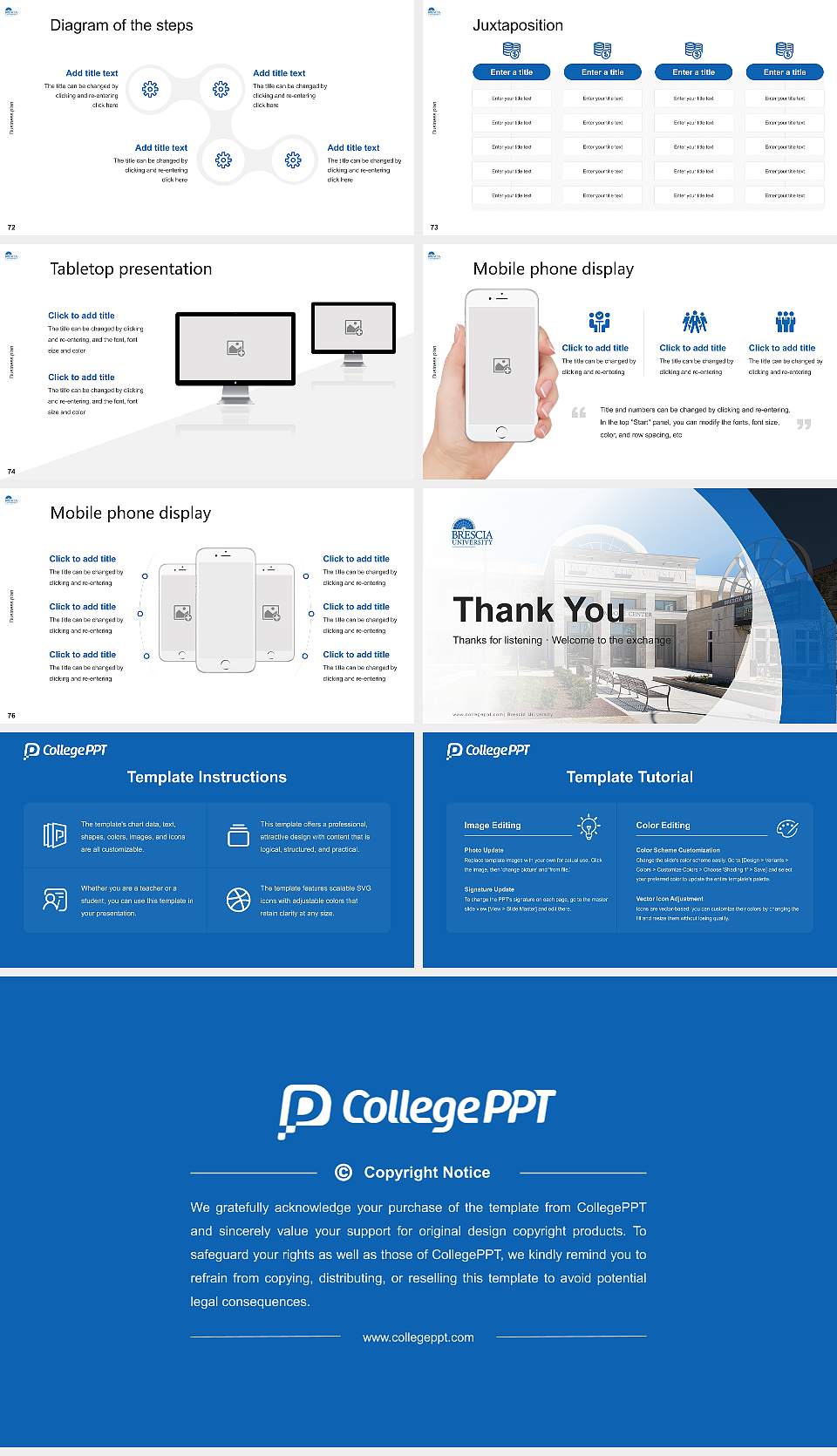 Brescia University Competition/Entrepreneurship Contest PPT Template16:9 ratio PPT effect preview image9