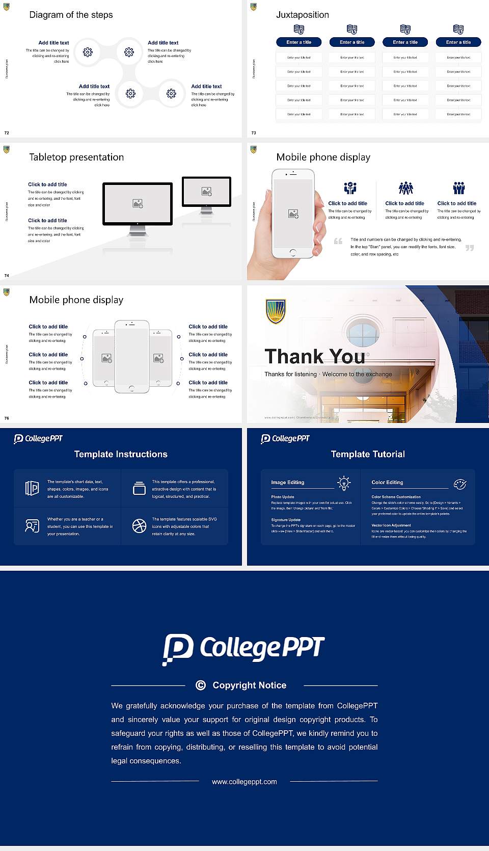 Chamberlain University Competition/Entrepreneurship Contest PPT Template16:9 ratio PPT effect preview image9