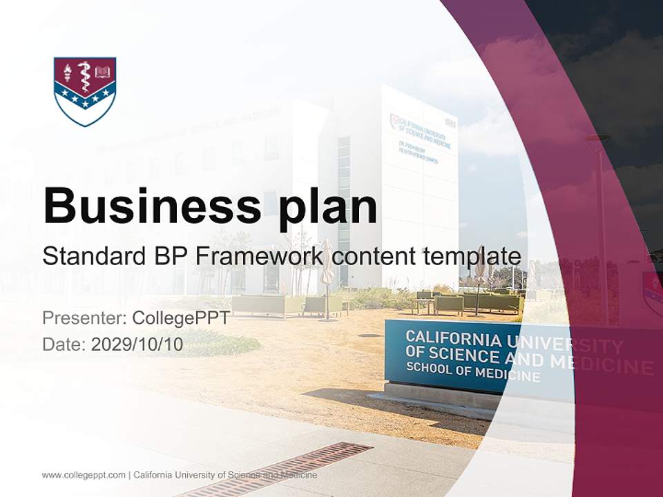 California University of Science and Medicine Competition/Entrepreneurship Contest PPT Template4:3 ratio PPT effect preview image9