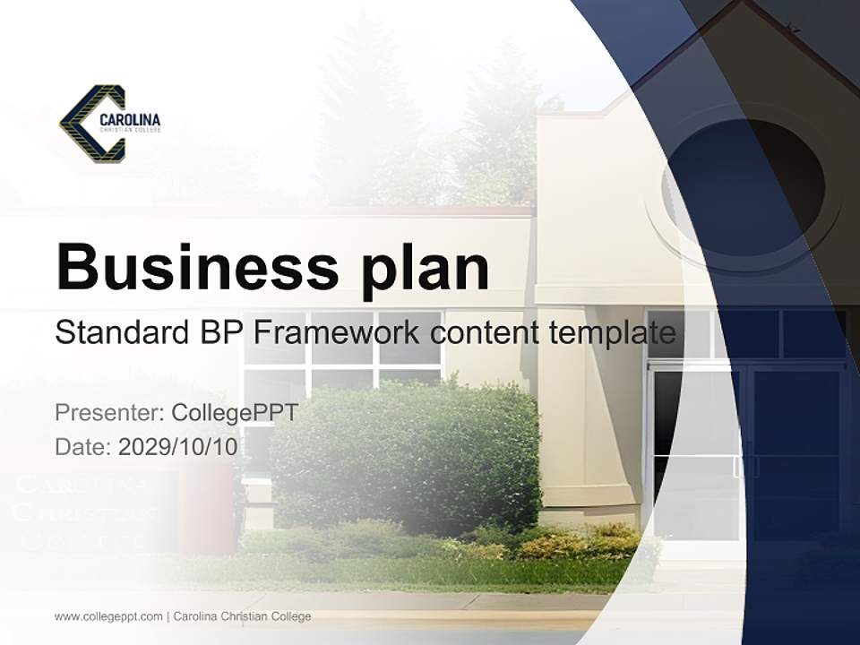 Carolina Christian College Competition/Entrepreneurship Contest PPT Template4:3 ratio PPT effect preview image9
