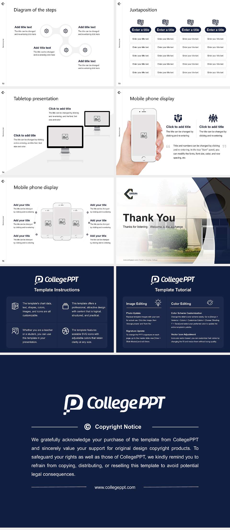 Carolina Christian College Competition/Entrepreneurship Contest PPT Template4:3 ratio PPT effect preview image9