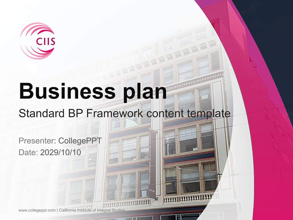 California Institute of Integral Studies Competition/Entrepreneurship Contest PPT Template4:3 ratio PPT effect preview image9