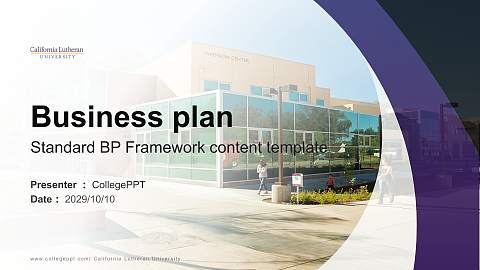 California Lutheran University Competition/Entrepreneurship Contest PPT Template