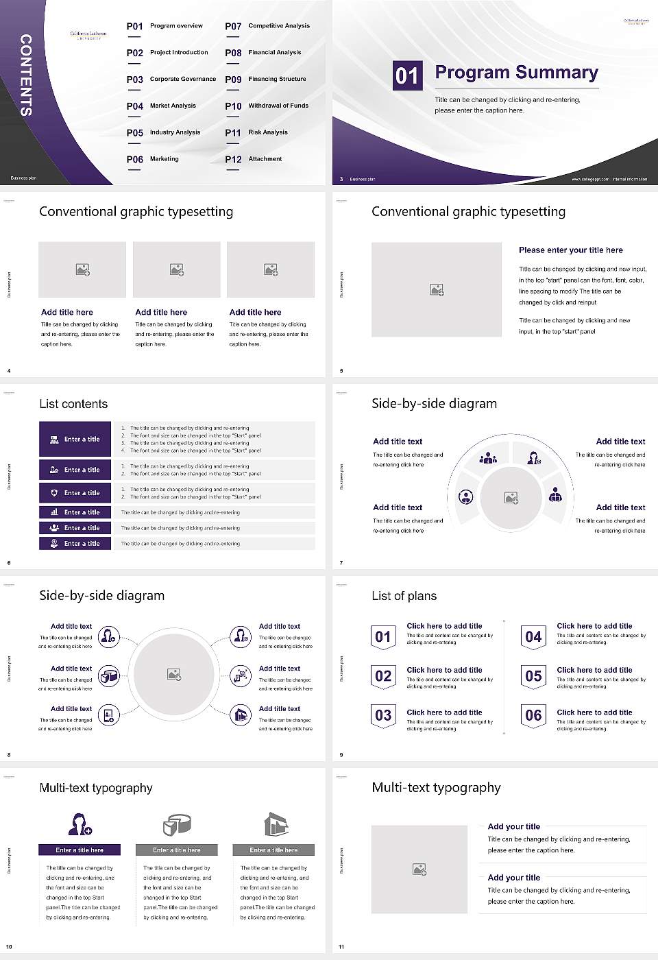 California Lutheran University Competition/Entrepreneurship Contest PPT Template16:9 ratio PPT effect preview image2