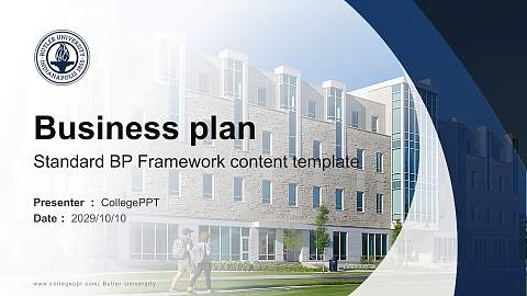 Butler University Competition/Entrepreneurship Contest PPT Template