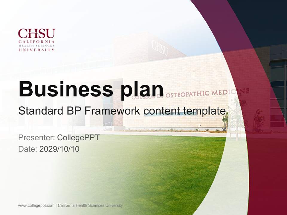 California Health Sciences University Competition/Entrepreneurship Contest PPT Template4:3 ratio PPT effect preview image9