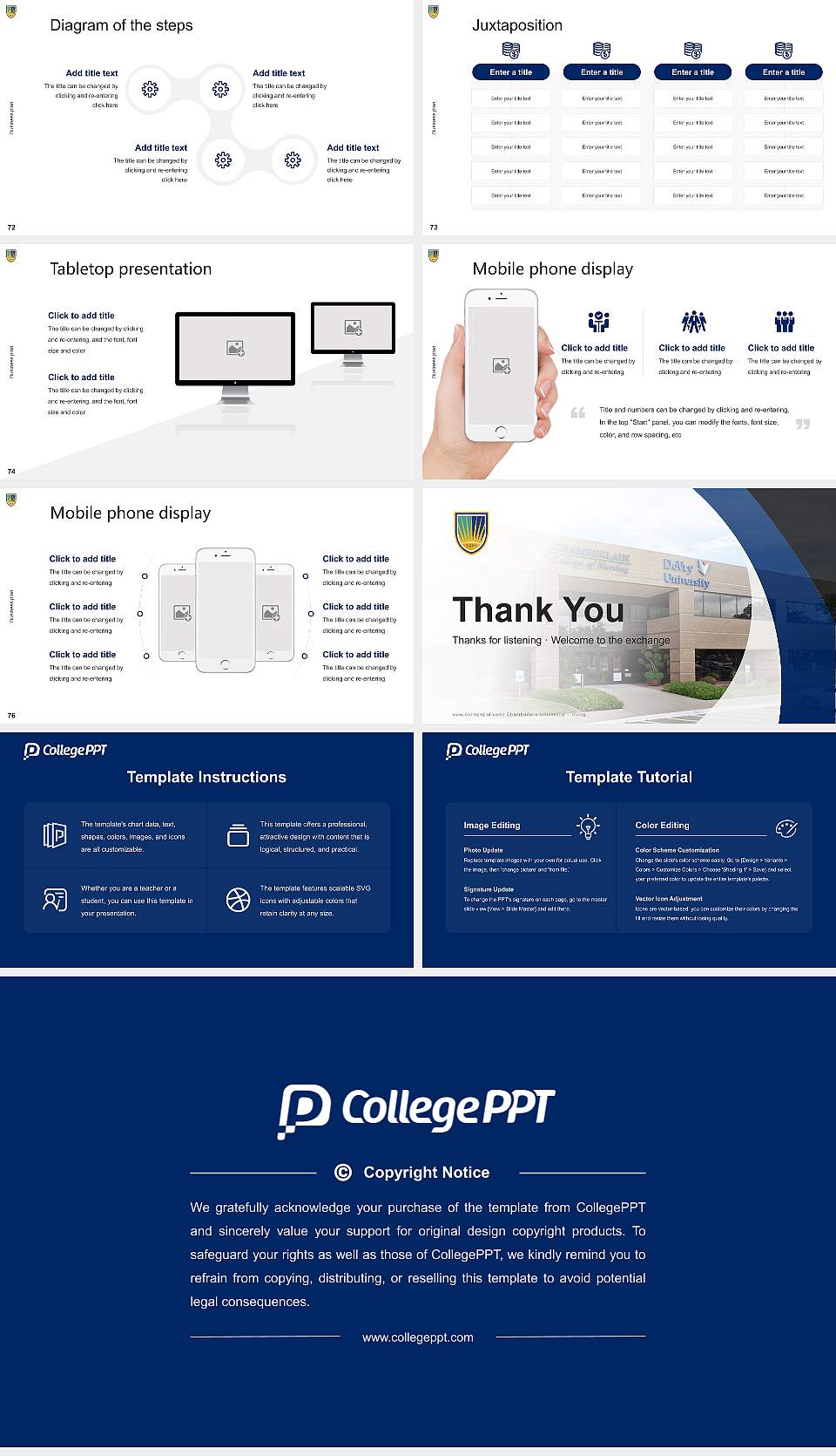 Chamberlain University – Irving Competition/Entrepreneurship Contest PPT Template16:9 ratio PPT effect preview image9