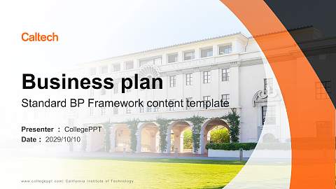 California Institute of Technology Competition/Entrepreneurship Contest PPT Template